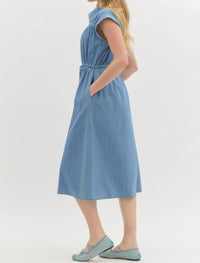Entro - Denim Cap Sleeve Dress
