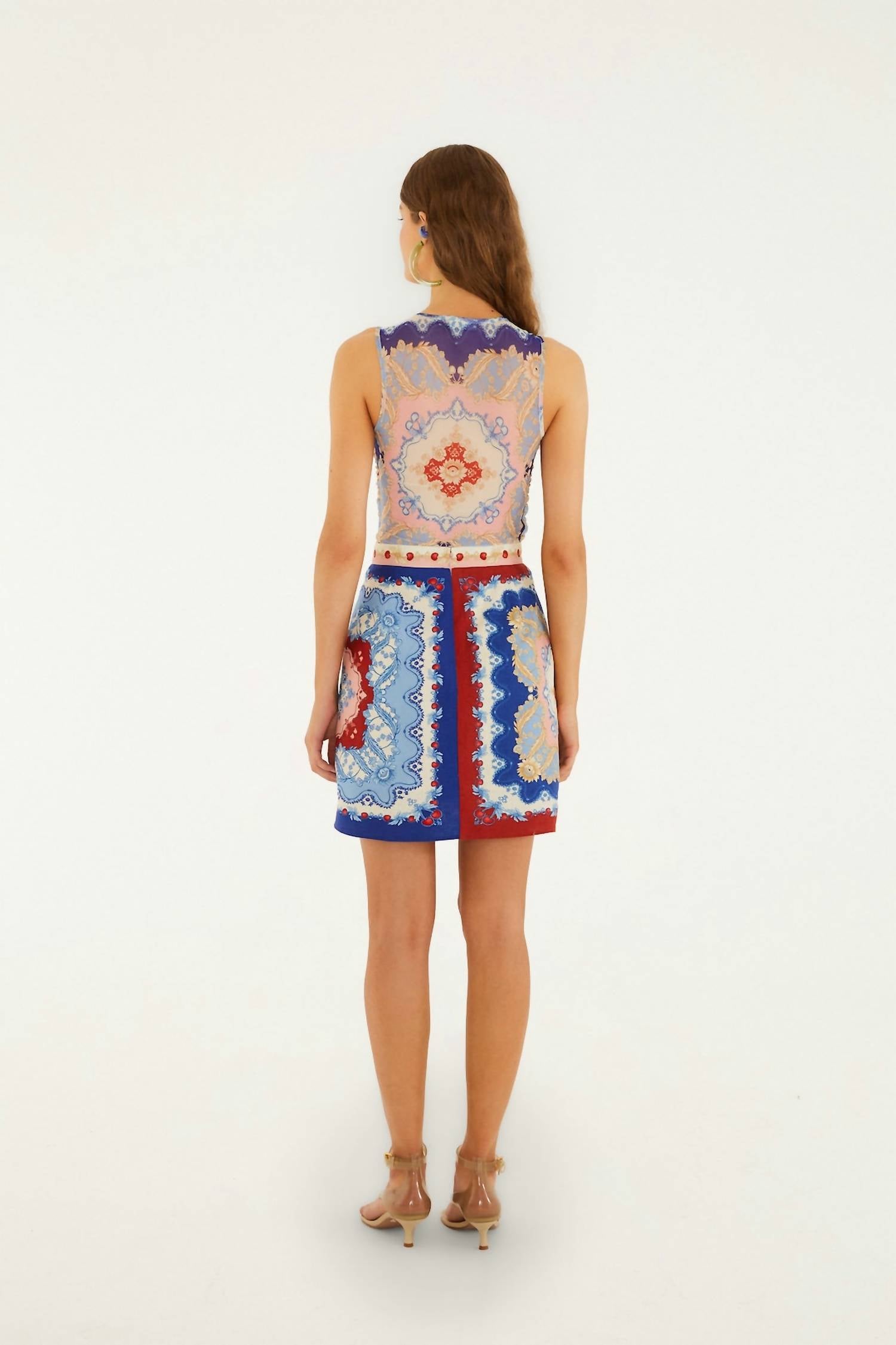 Farm Rio - Royalty Scarf Mini Skirt