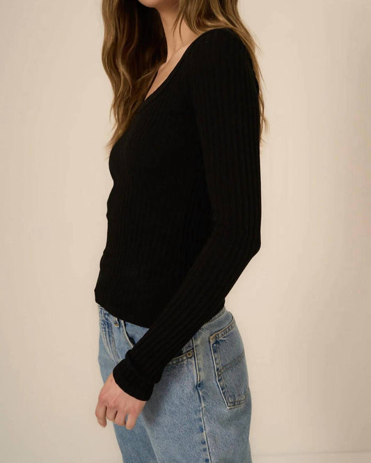 Project Social T - What’s The Scoop Ribbed Longsleeve Top