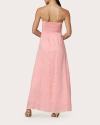 Lusana - Melody Strapless Maxi Dress