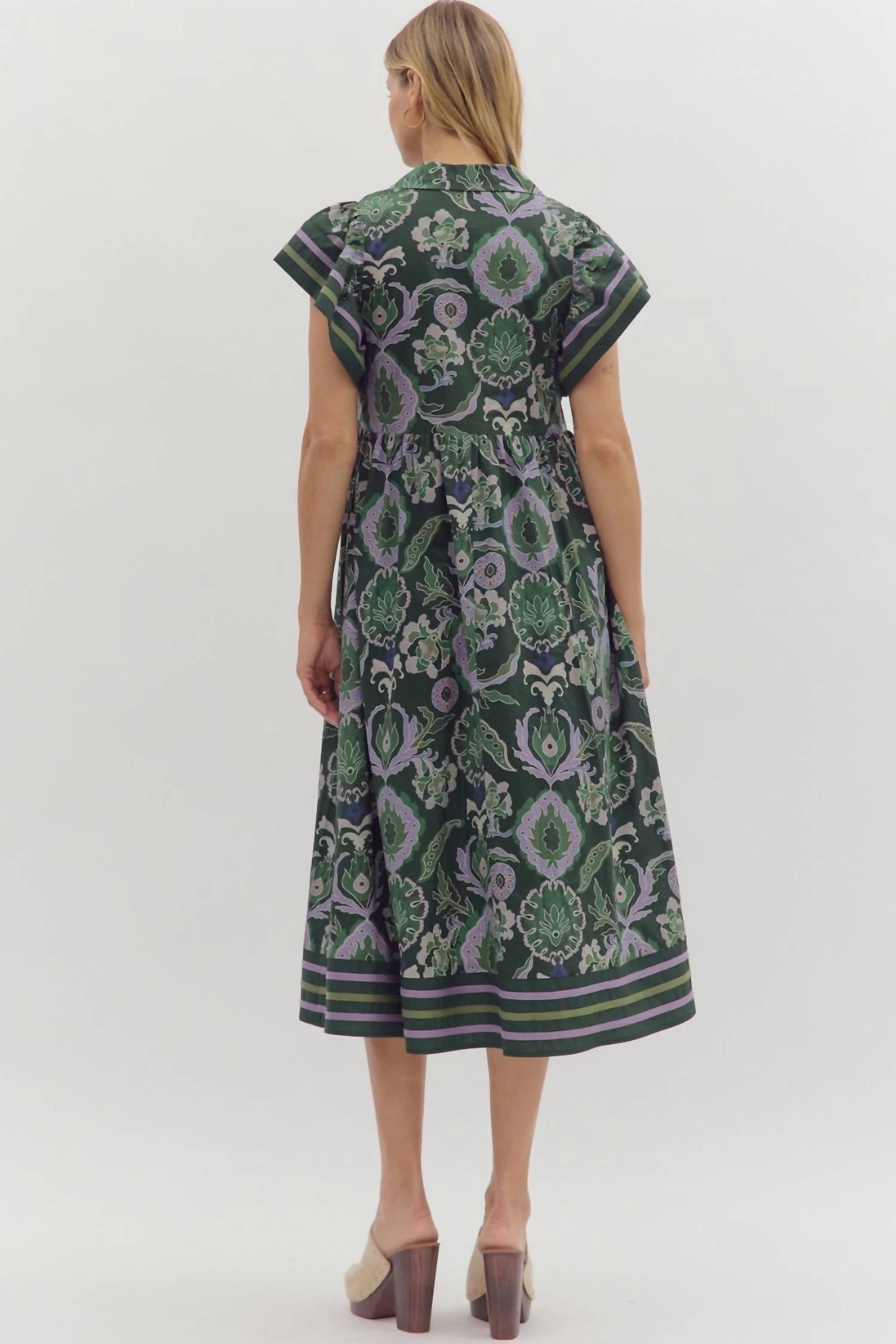 Entro - Printed Midi Dress