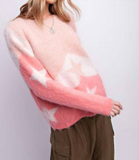 Easel - Sweater & Stars Mohair Top
