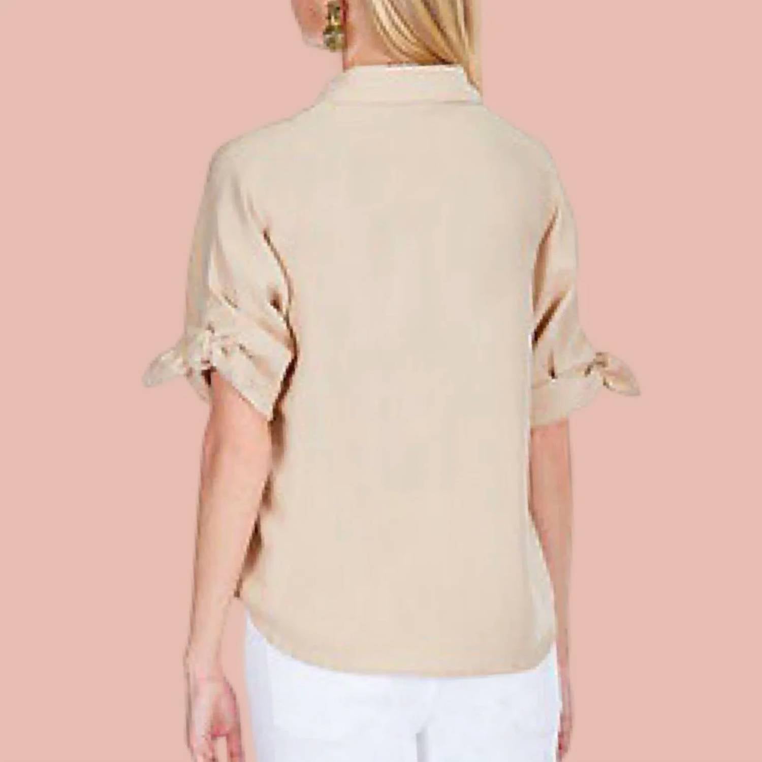 Joy Joy - Tie Sleeve Shirt