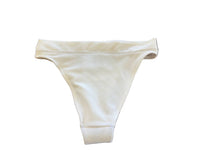 SUBOO Women's Kaia Super High Cut Bottom Bikini in ivory - women's swimwear - detail view