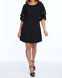 Lior - Daffodil Puff Sleeve Pearl Mini Dress