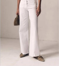 Le Jean - Georgia Exposed Button Wide Leg Pant