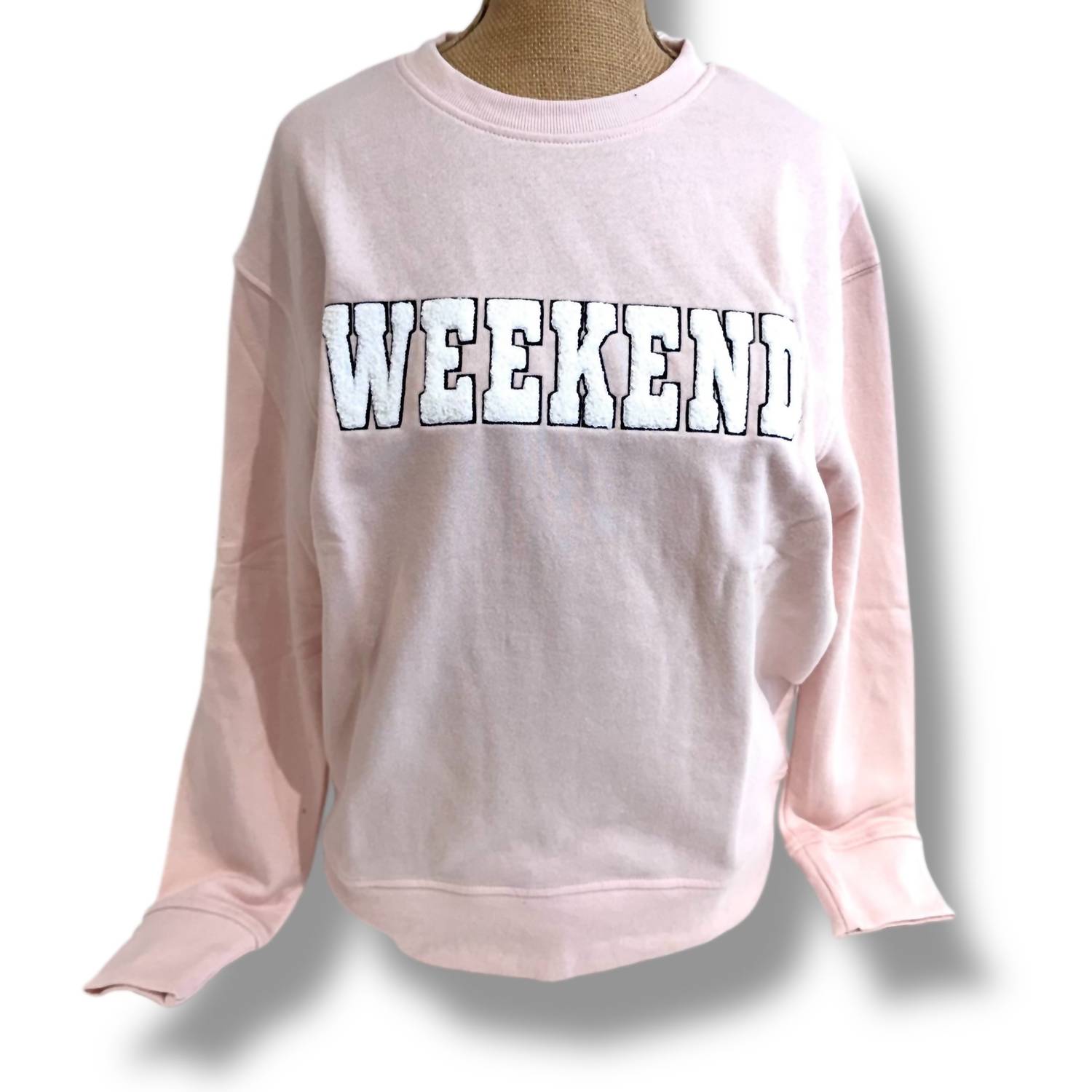 Shiraleah Weekend Crewneck Sweatshirt in blush - women's top - detail view
