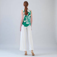Clara Sun Woo - Floral Print Soft Knit Tank Blouse