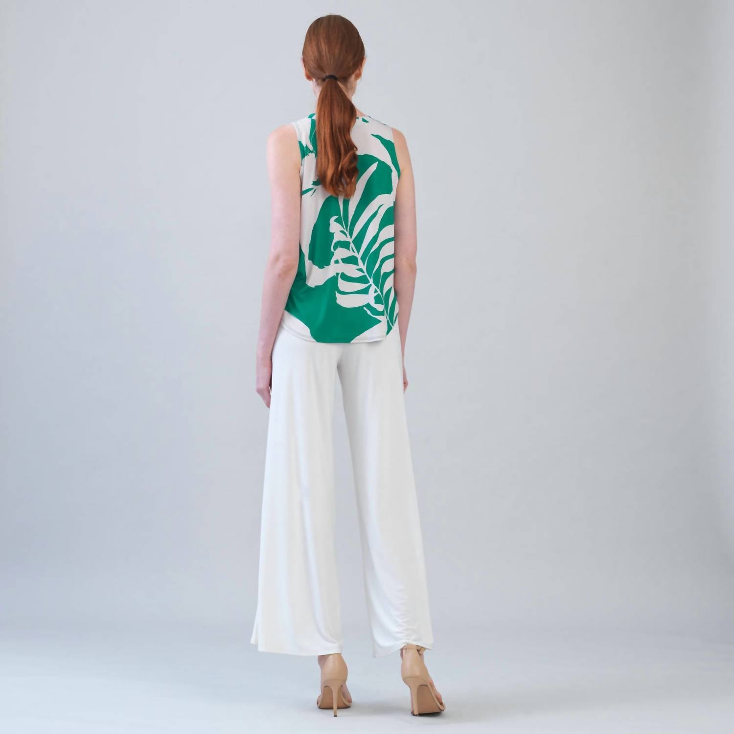 Clara Sun Woo - Floral Print Soft Knit Tank Blouse
