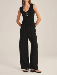 Velvet By Graham & Spencer - Lola Wide-leg Linen Pants