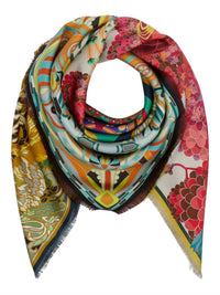 Franco Ferrari - Fancy Reversible Multi Silk Square Scarf