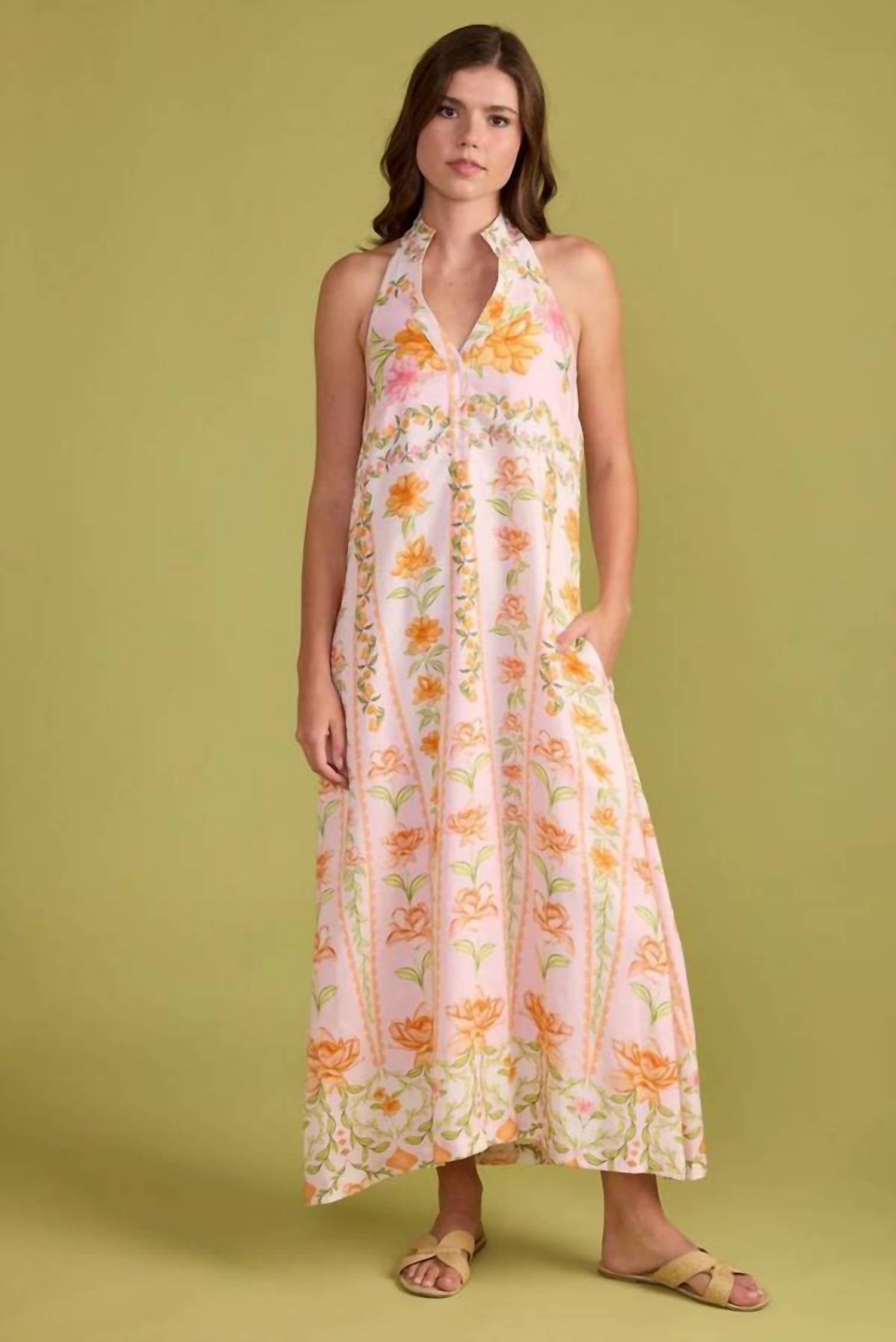 Double A - Dowry Long Halter Dress