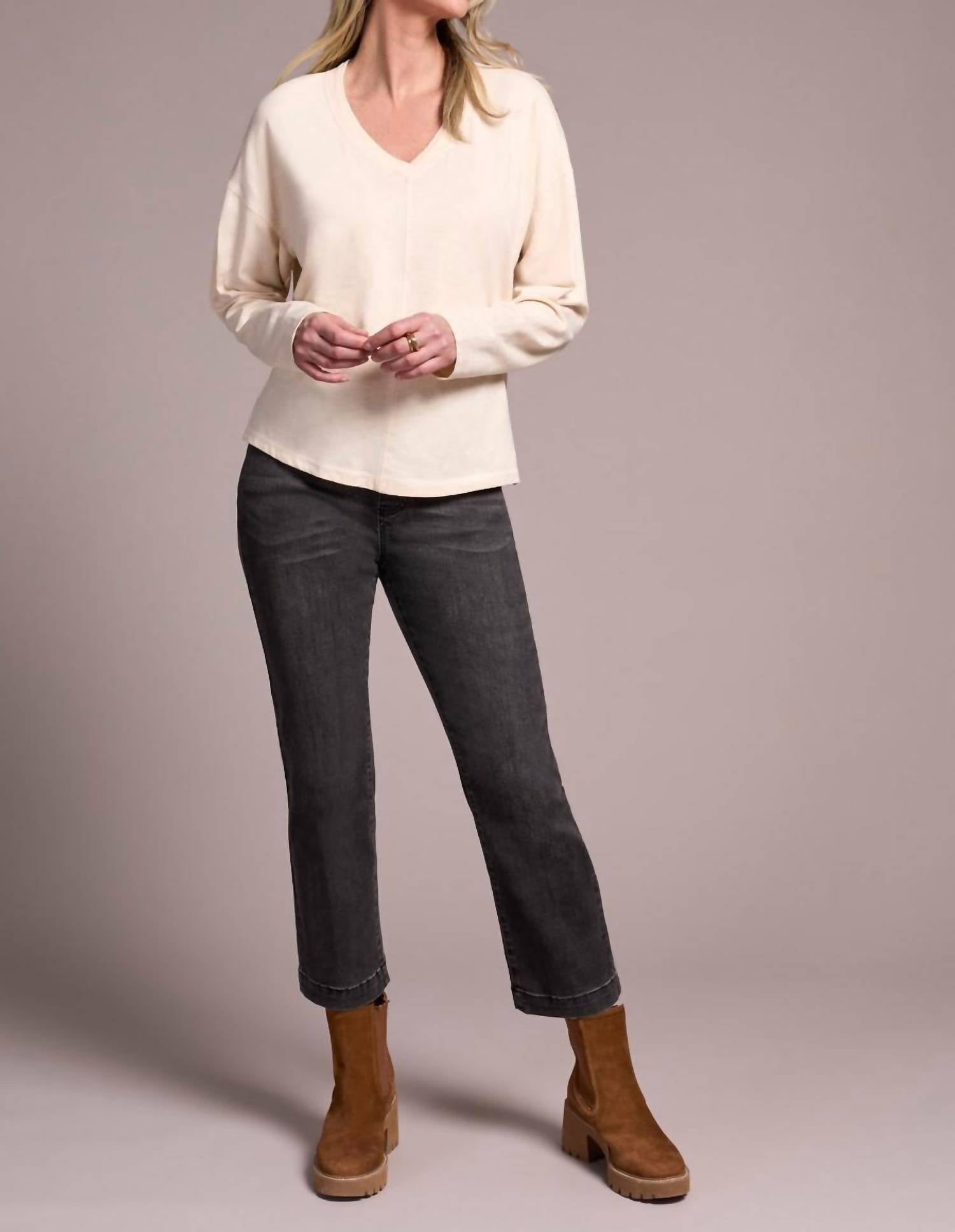 Tribal - Slub Knit Flatlock Top