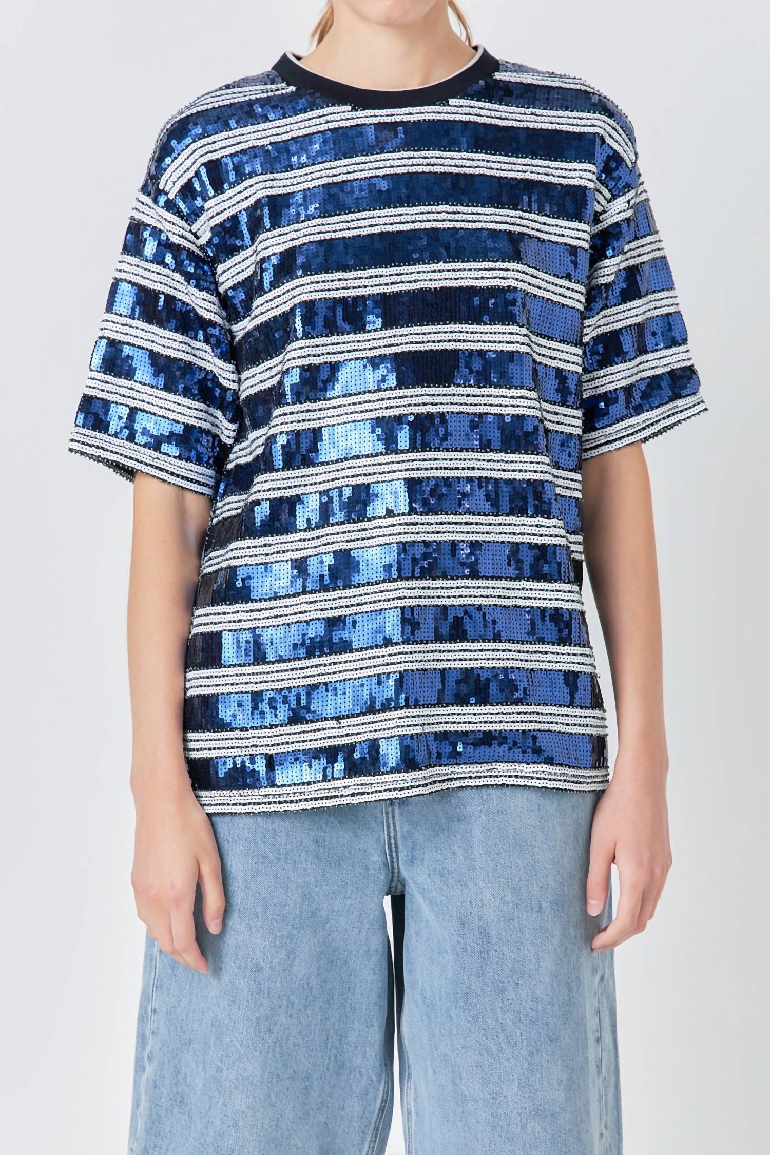 Grey Lab - Sequin Stripe Top