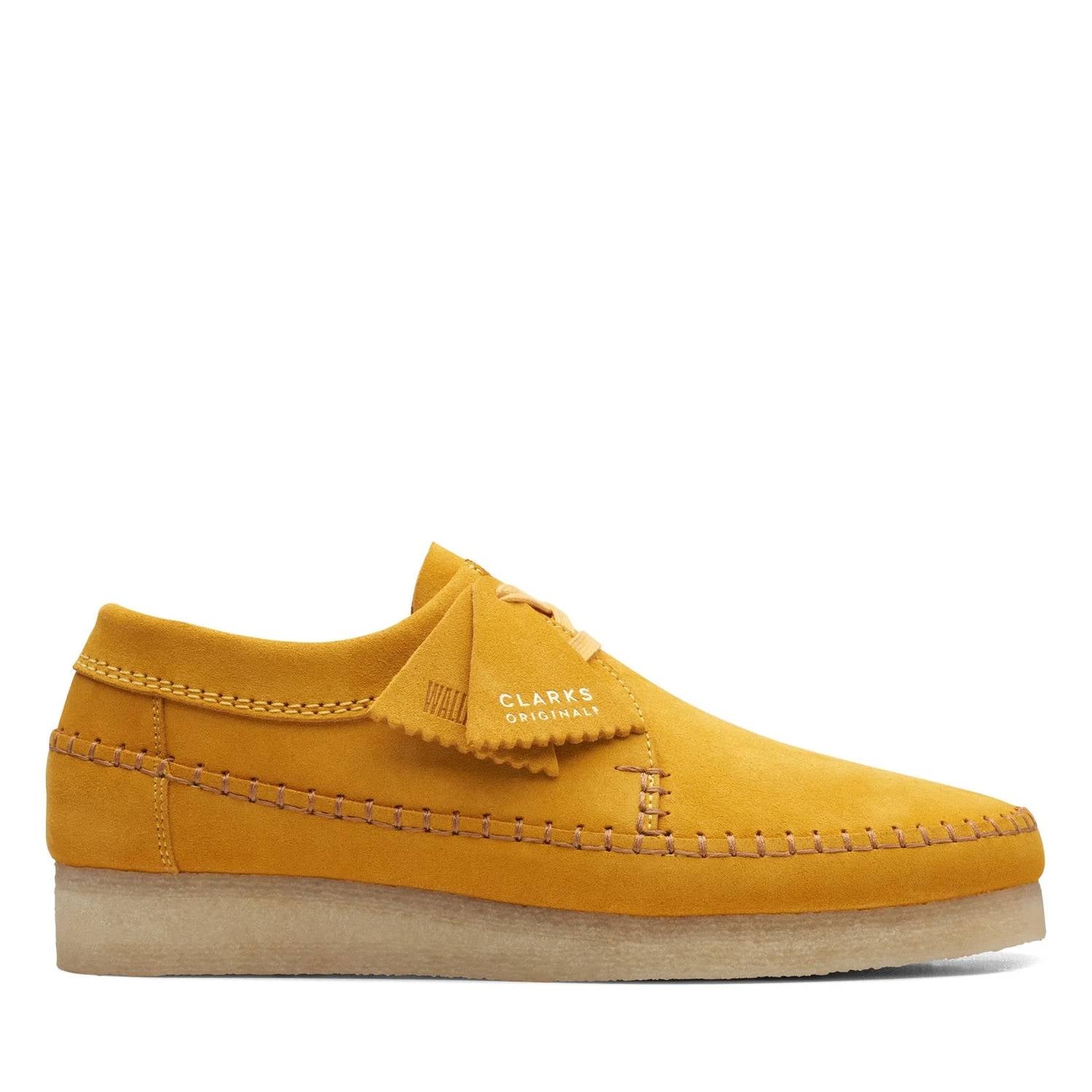 Clarks Men's Weaver Shoes in mustard suede - men's loafer