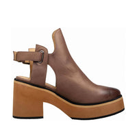 Antelope Women's Iliana Block Heeled Platform Clogs in bronze - women's heels
