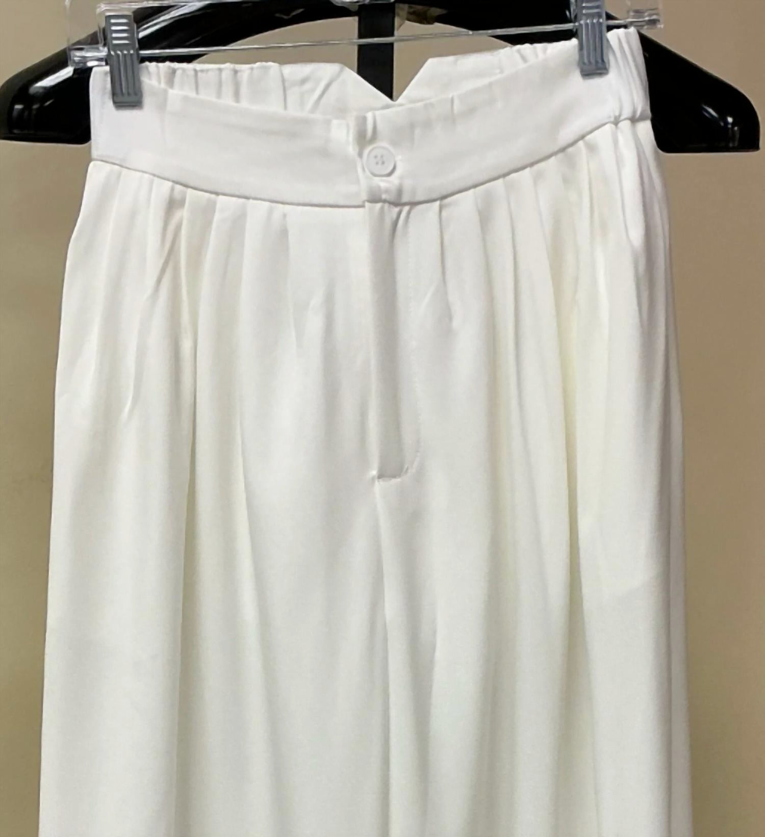 Davi & Dani - Women's High-waist Pleated Wide-leg Trousers