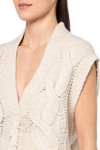 Ramy Brook - Adelaide V-neck Sleeveless Cable Knit Sweater