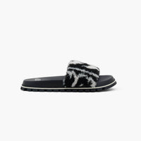 Marc Jacobs Women's The Monogram Teddy Slide in black - women's sandal - detail view