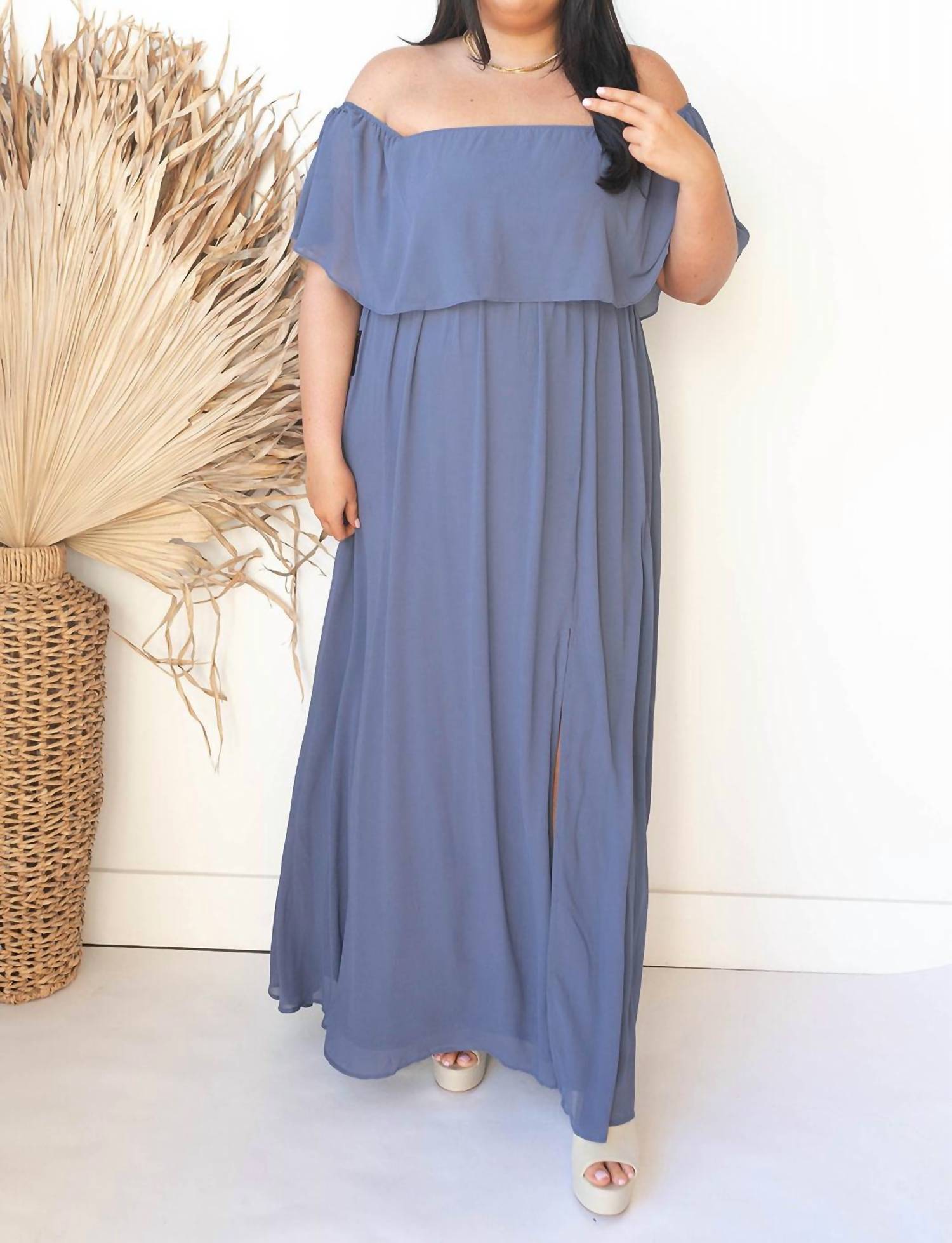 Soieblu - True Intentions Off Shoulder Maxi Dress