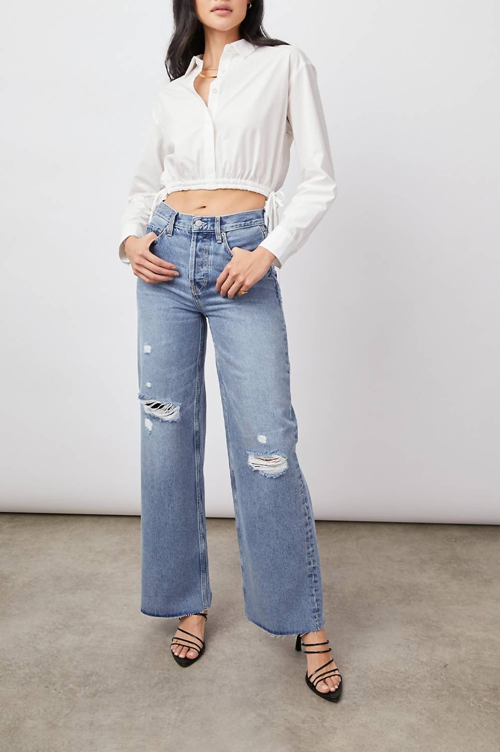 Rails - Getty High Rise Wide Leg Distress Jean