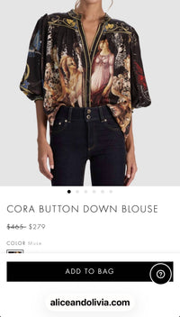 Alice + Olivia - Cora Button Down Blouse