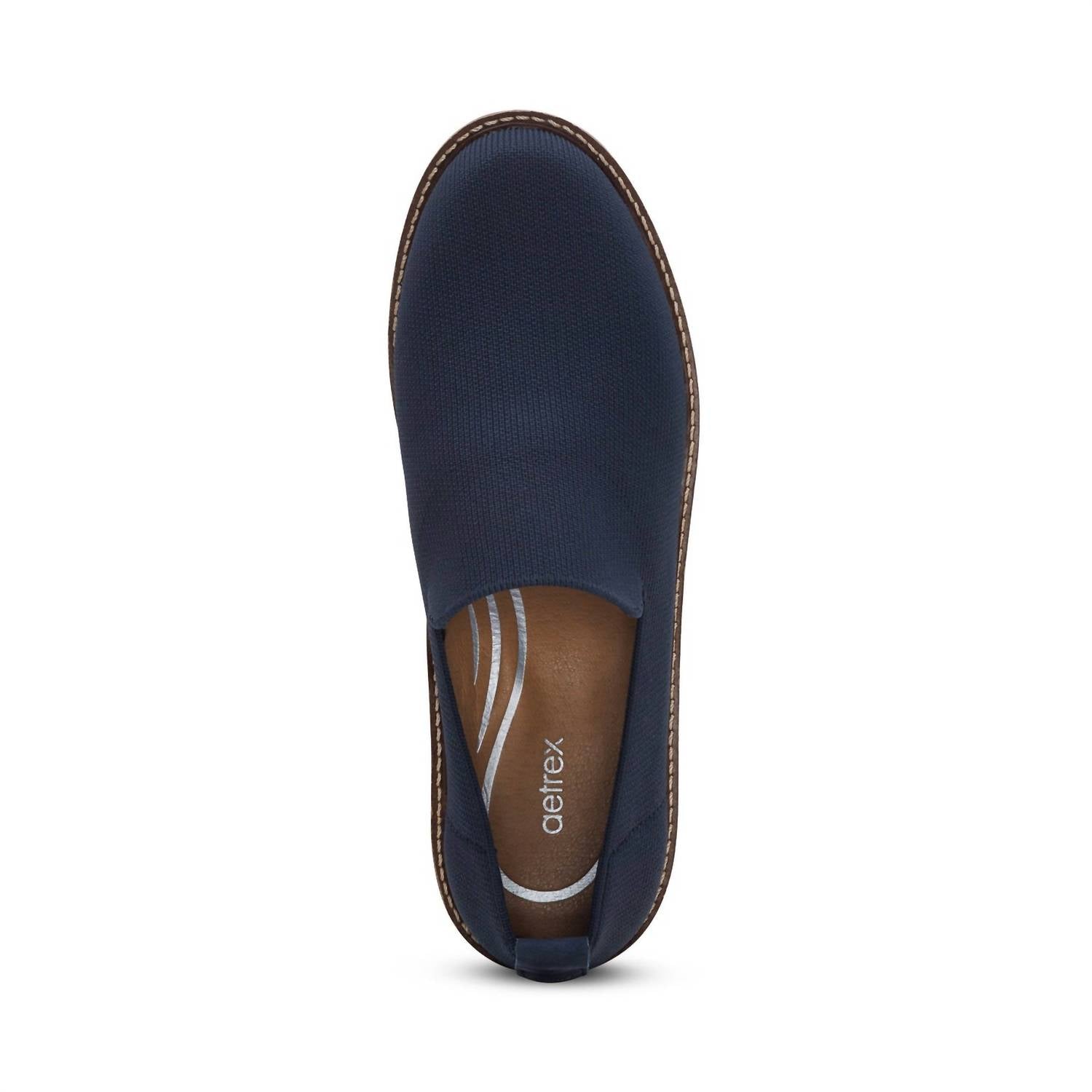 Aetrex Women's Chloe Slip On Loafers in navy - women's flats - view 4