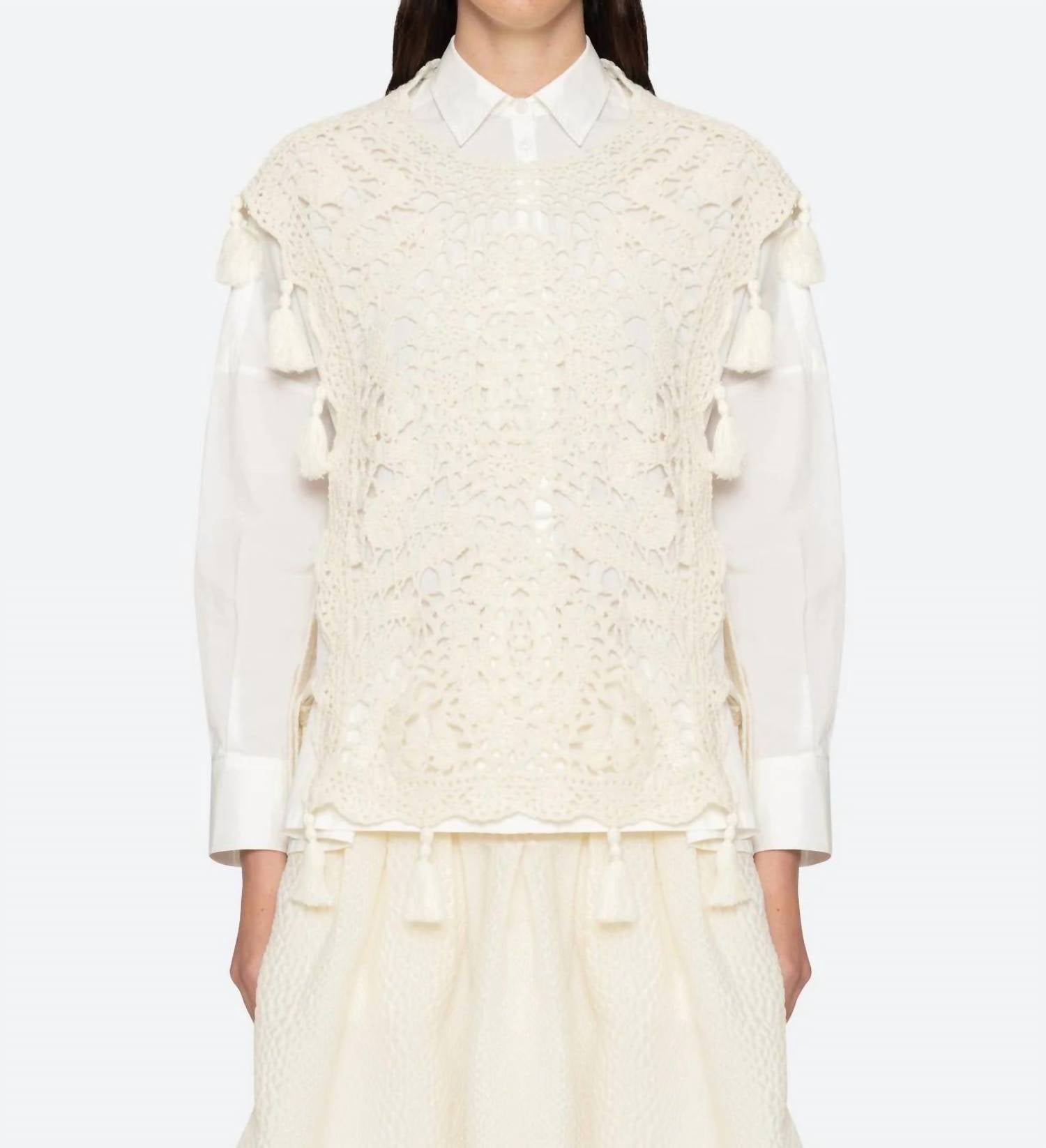 Sea - Nara Crochet Combo Shirt