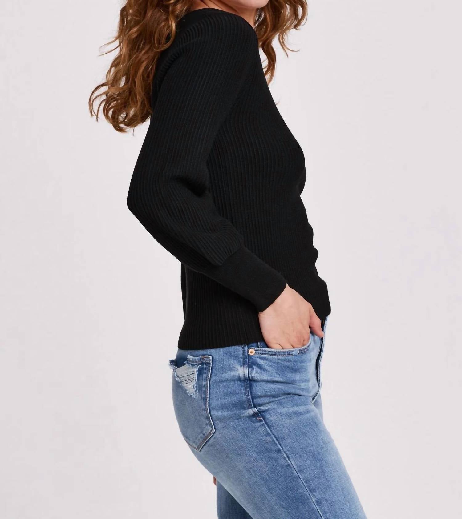 Another Love - LINCOLN PEPLUM SLEEVE SWEATER