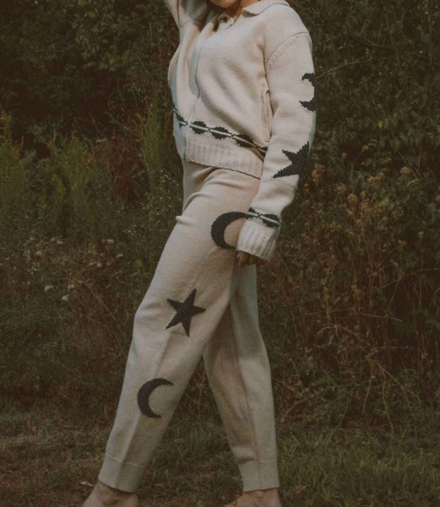 Raisonnel East Coast Nights Jogger in tan - women's pants - detail view