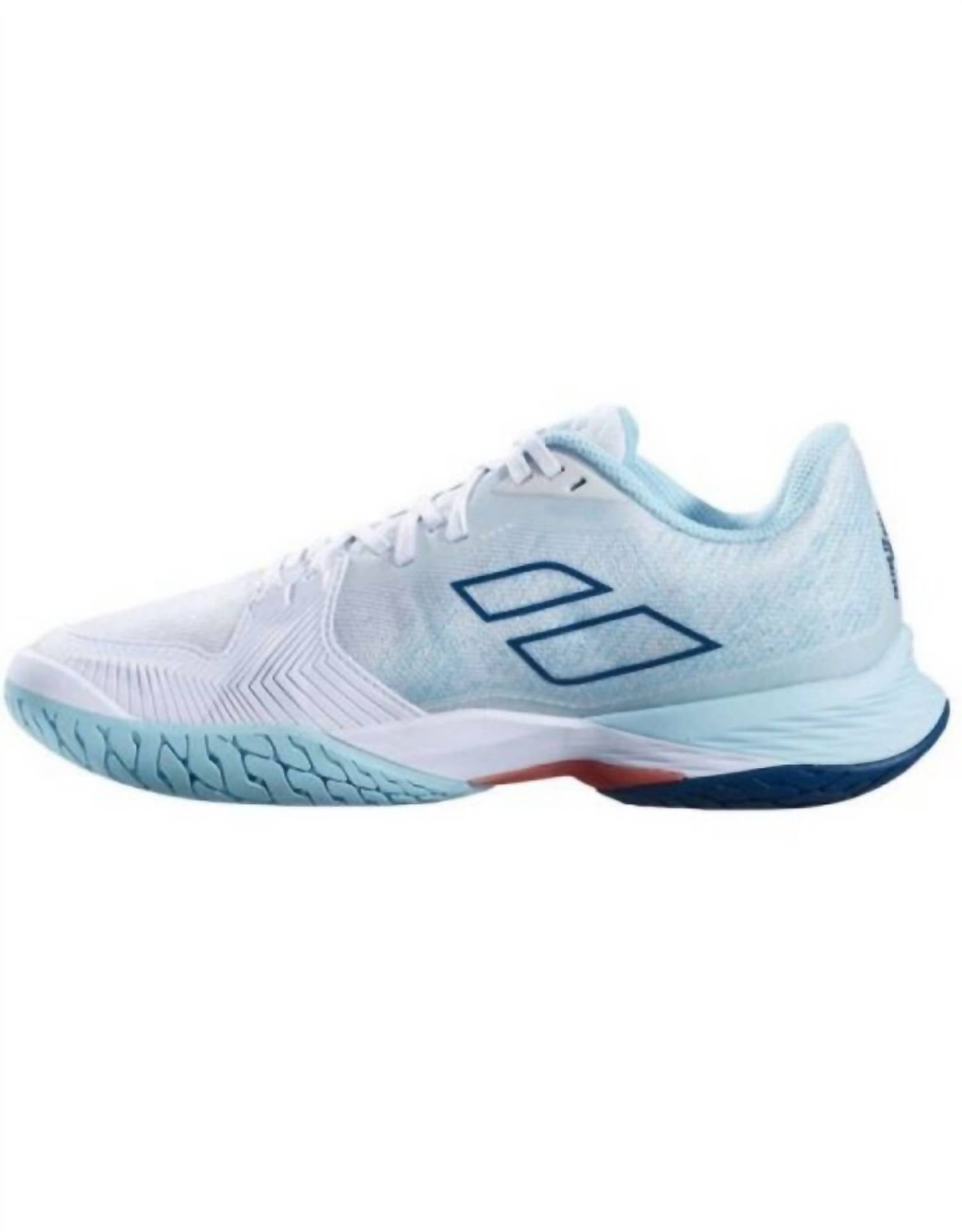 BabolaT Women's Jet Mach 3 Ac Shoe in white angel blue - women's sneaker - detail view