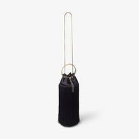 JIMMY CHOO Bon Bon Small Fringed Satin Bucket Bag in black - women's bag - view 4