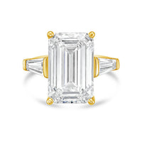 Diana M Jewels - Women's Emerald & Baguette Lab-Grown Diamond Fashion Ring (10.00 TCW) - Bold