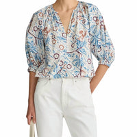 Apiece Apart - Batik Nele Lantern Sleeve Top
