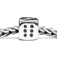 Trollbeads Women's Dice Bead Charm in silver - women's accessory - detail view