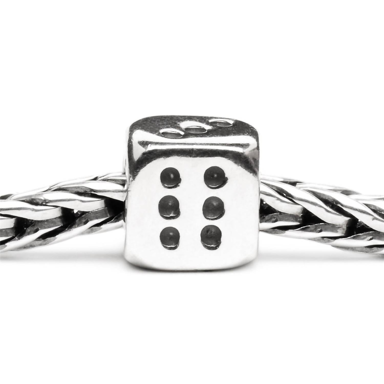 Trollbeads Women's Dice Bead Charm in silver - women's accessory - detail view