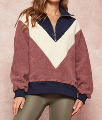 PROMESA Chloe Chevron Colorblock Pullover in multi - women's sweater