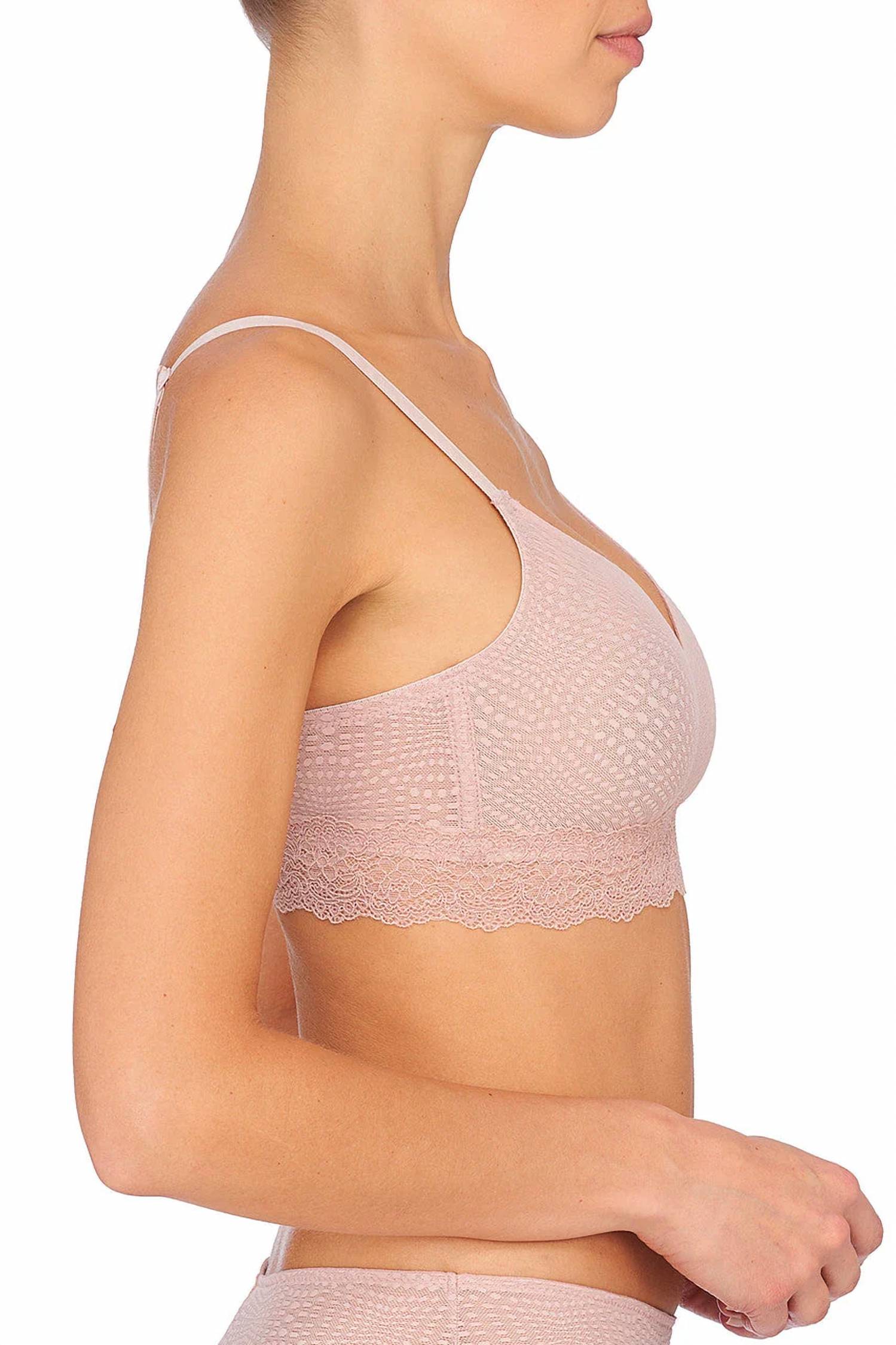 Natori Beyond Convertible Wireless Bra in rose beige - women's intimate - detail view