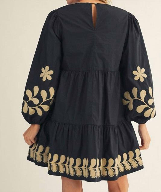 Jodifl - Embroidered Tiered Babydoll Dress