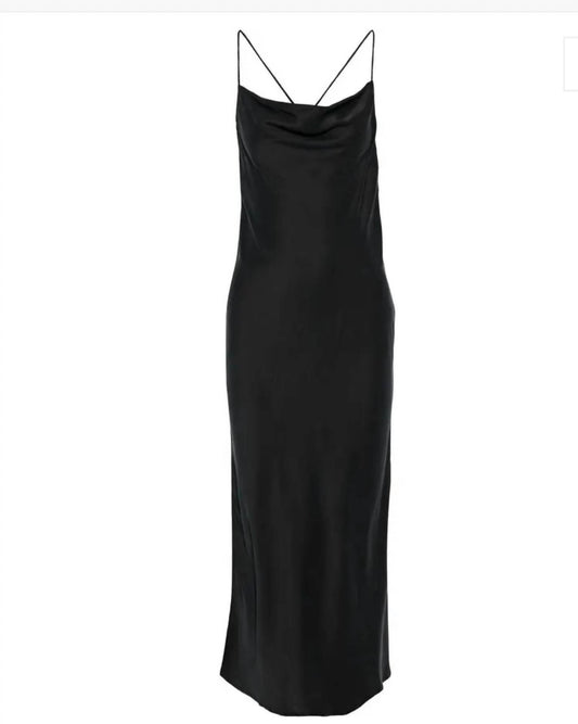 Iro - Sugito open back slit silk midi dress