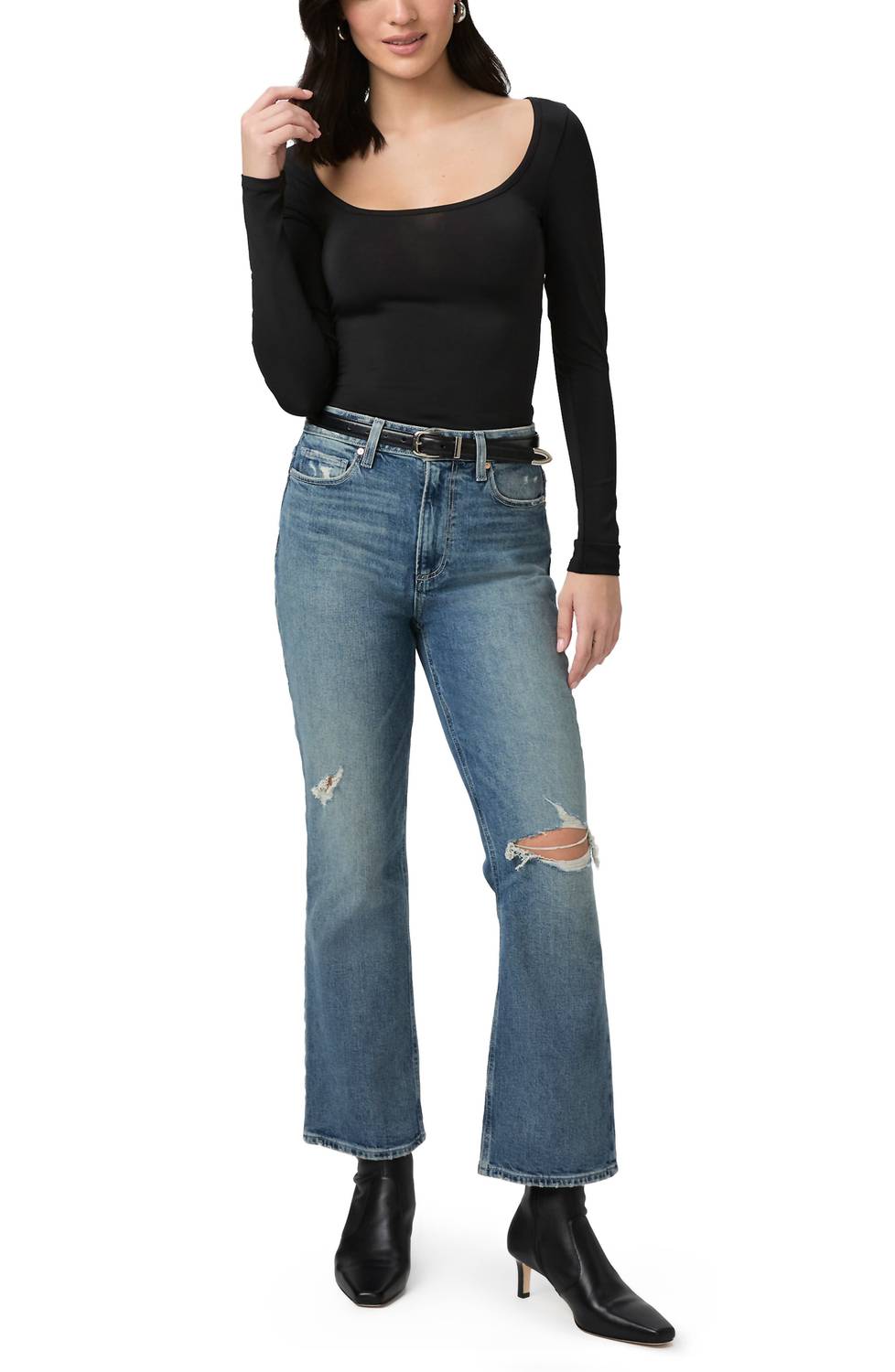 Paige - Courtney Ripped Bootcut Jeans