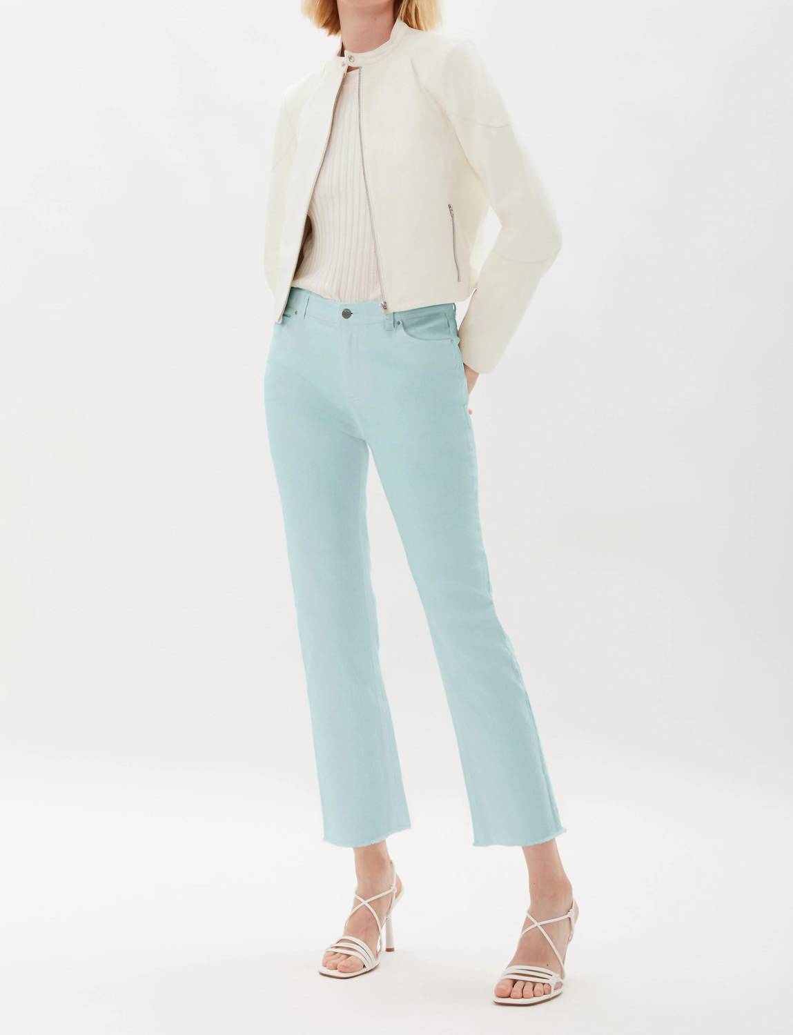 Ecru - La Cienega Straight Leg Cropped Jean