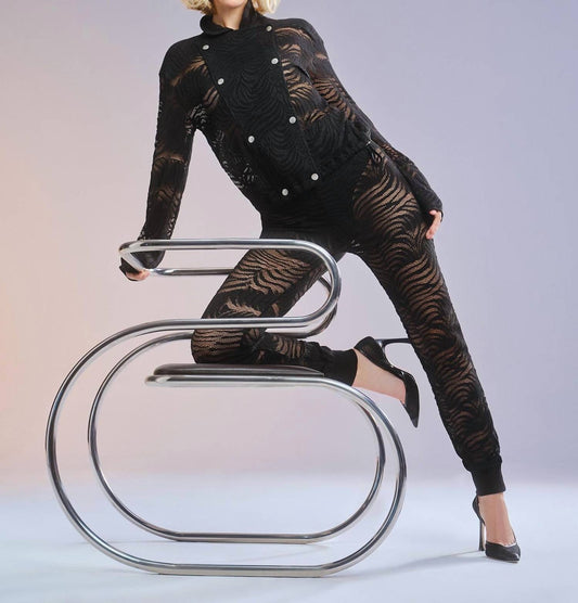 Theo The Label - Artemis Fern Lace Bomber Jacket