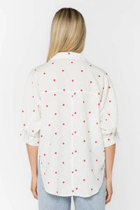 Velvet Heart - Merle Cardinal Polka Dot Shirt