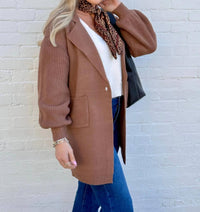Timing - Lapel Collar Knit Cardigan