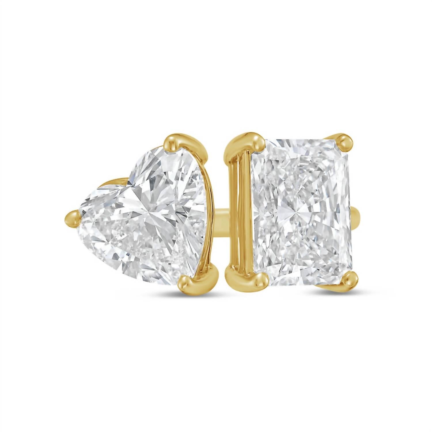 Diana M Jewels - Women's Radiant & Heart Lab-Grown Diamond Fashion Ring (10.00 Ct) - Bold