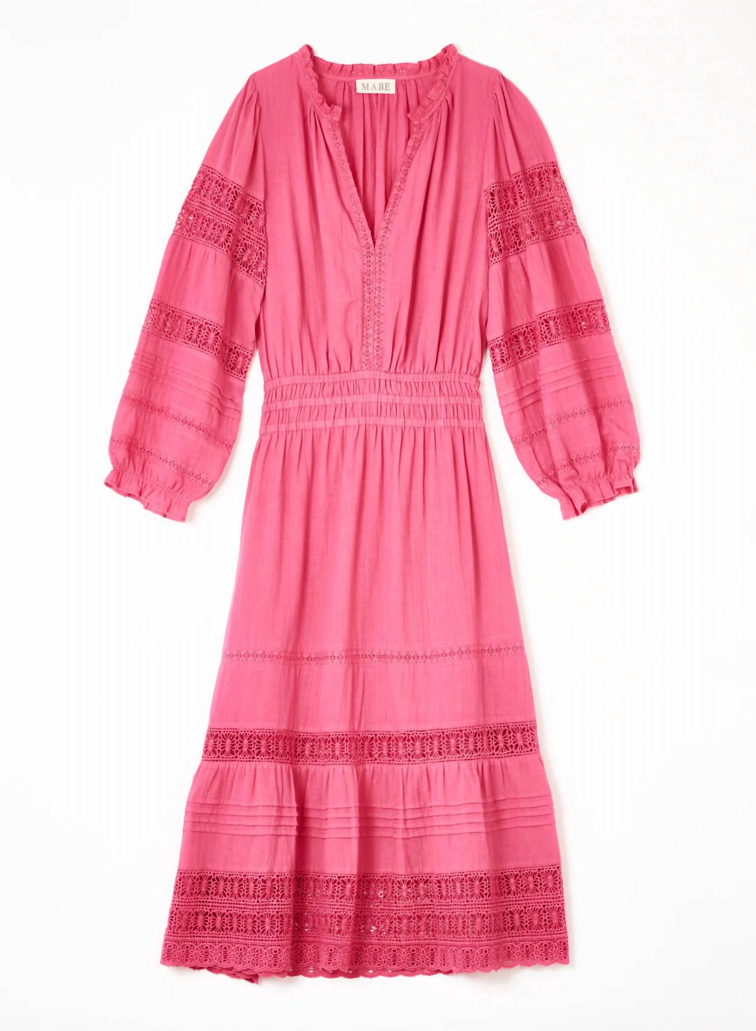 M.A.B.E. - Loretta V Neck Midi Dress