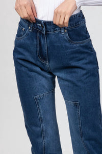 PANEL DENIM JEANS