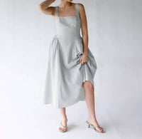 Astr - Yinya Plaid Bow-back Midi Dress