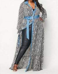 Illord Couture - Maxi Chiffon Cardigan Dress